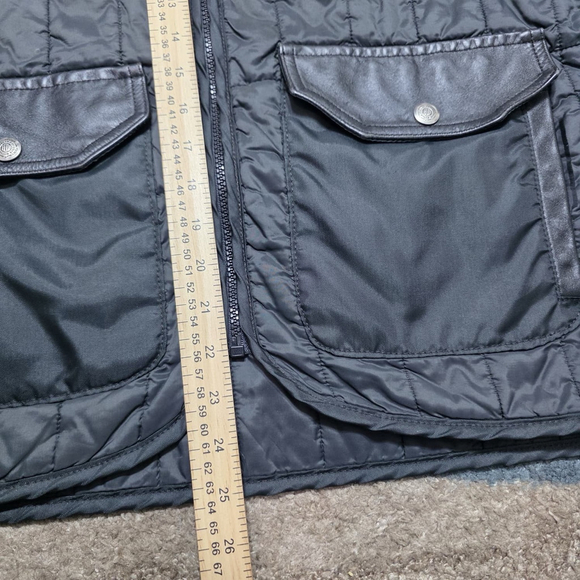 Harley-Davidson Quilted Vest Black USA Made Trim Pockets L - Picture 7 of 8